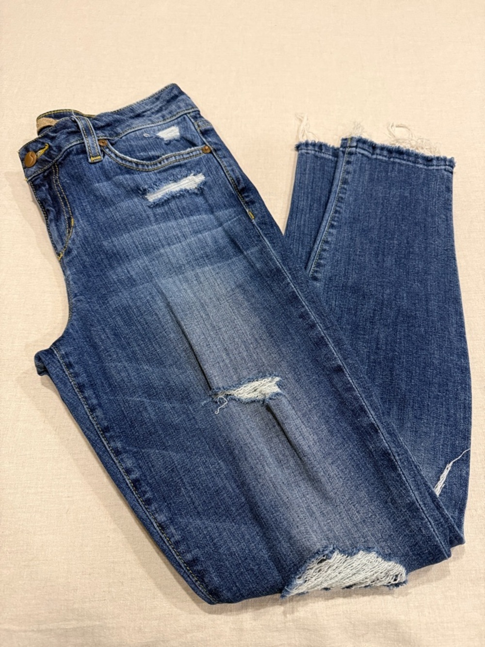 Joe's Jeans “Mayra” Distressed Skinny Leg in Medium Blue size 29